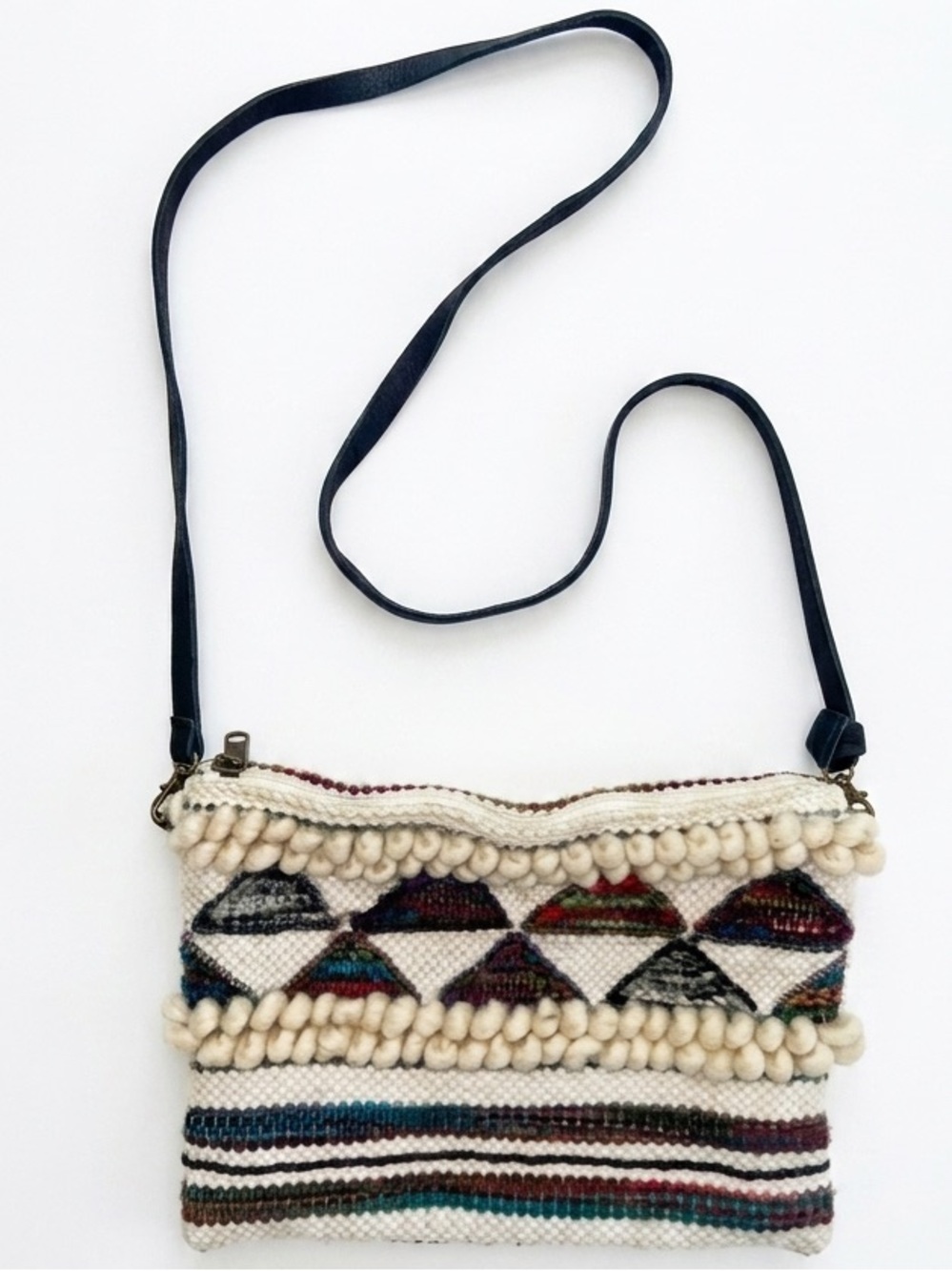 World Market Artisan Multi-Color Handwoven Crossbody Bag/ Clutch